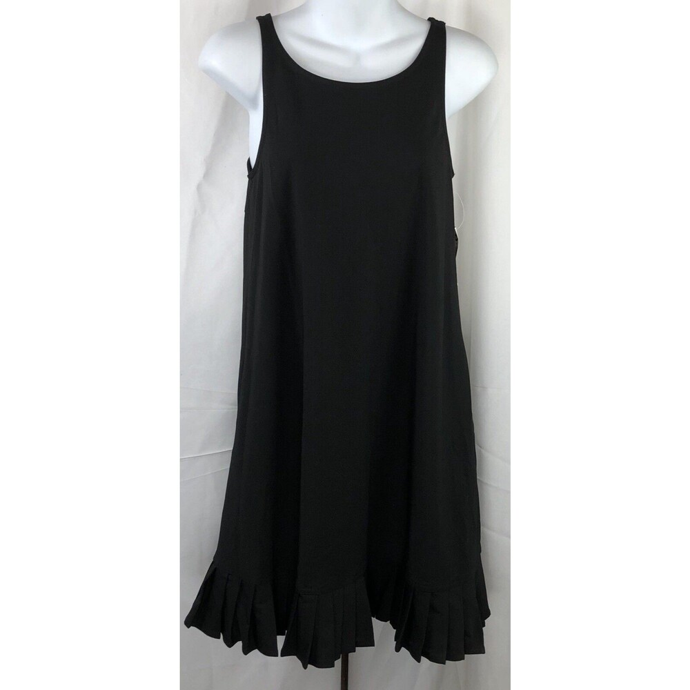 NWT Old Navy sleeveless dress XS blk Drop Waist Pleated knee length preppy Cute